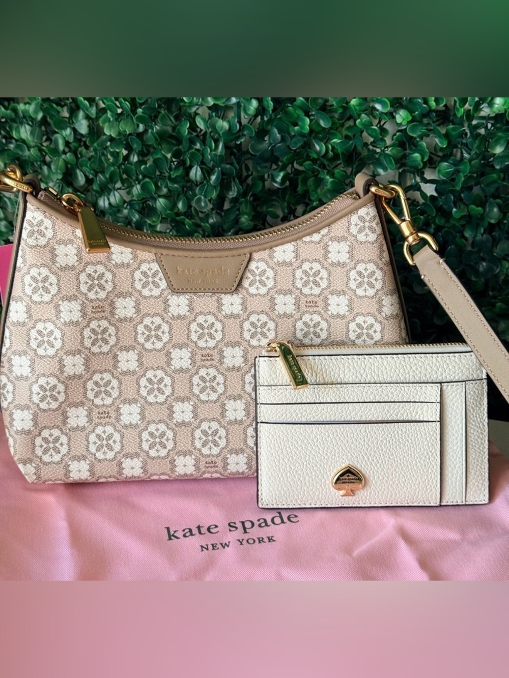 Kate Spade Retail Spade Flower Monogram Crossbody Bag & Wallet Bundle NWT